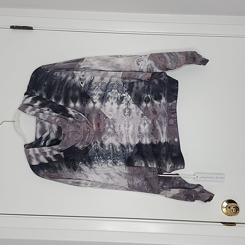 Young fabulous and broke tie dye hoodie with zipper Monroe New with tags - Picture 8 of 9